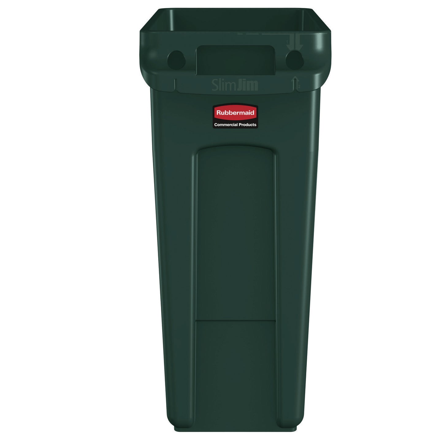 Rubbermaid Commercial Slim Jim Plastic Recycling Container with Venting Channels, 23 gal, Plastic, Green (354007GN)