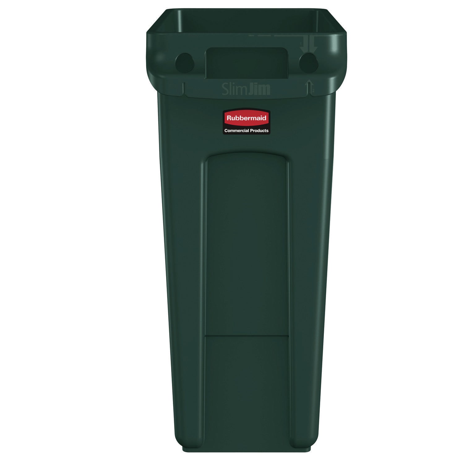 Rubbermaid Commercial Slim Jim Plastic Recycling Container with Venting Channels, 23 gal, Plastic, Green (354007GN)