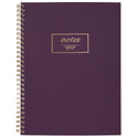 Cambridge Jewel Tone Notebook, Gold Twin-Wire, 1-Subject, Wide/Legal Rule, Purple Cover, (80) 9.5 x 7.25 Sheets (49556)