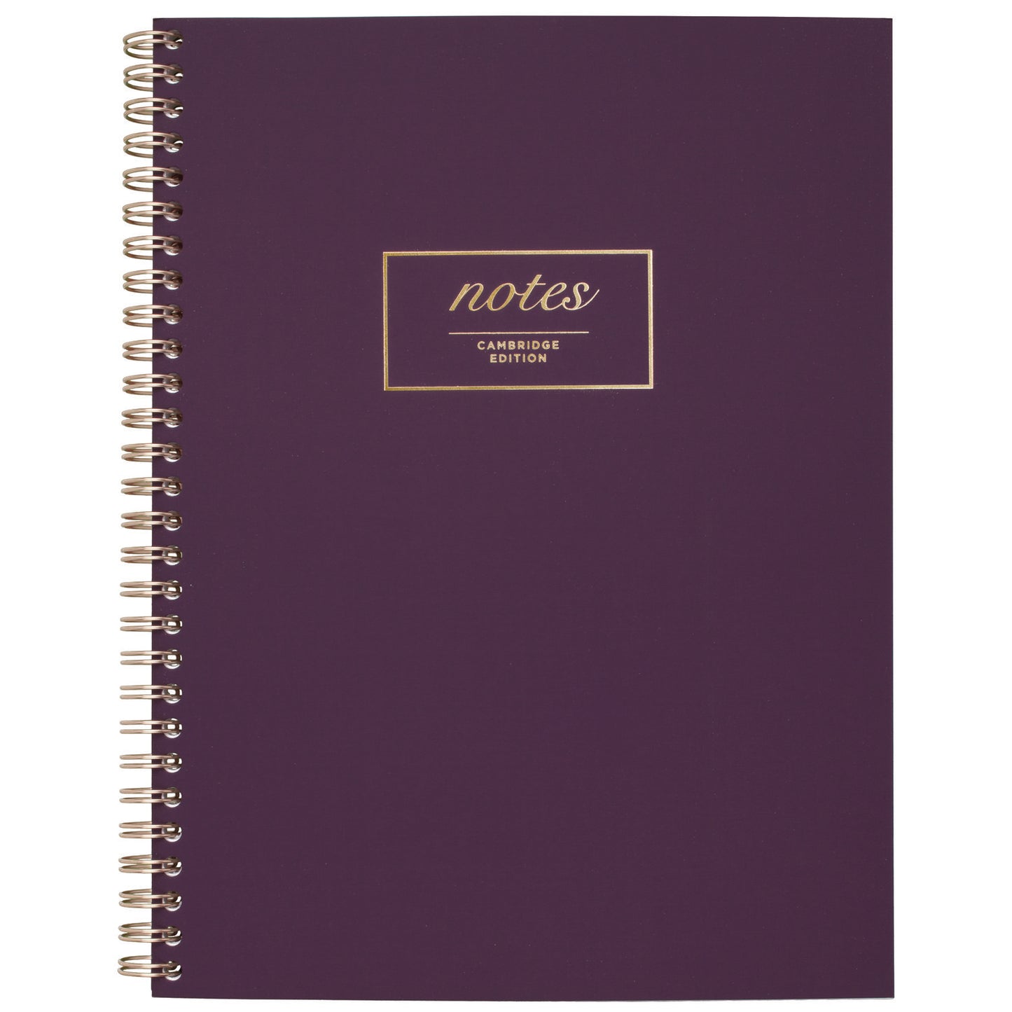 Cambridge Jewel Tone Notebook, Gold Twin-Wire, 1-Subject, Wide/Legal Rule, Purple Cover, (80) 9.5 x 7.25 Sheets (49556)