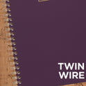 Cambridge Jewel Tone Notebook, Gold Twin-Wire, 1-Subject, Wide/Legal Rule, Purple Cover, (80) 9.5 x 7.25 Sheets (49556)