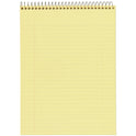 Cambridge Stiff-Back Wire Bound Notepad, Wide/Legal Rule, Canary/Blue Cover, 70 Canary-Yellow 8.5 x 11.5 Sheets (59880)