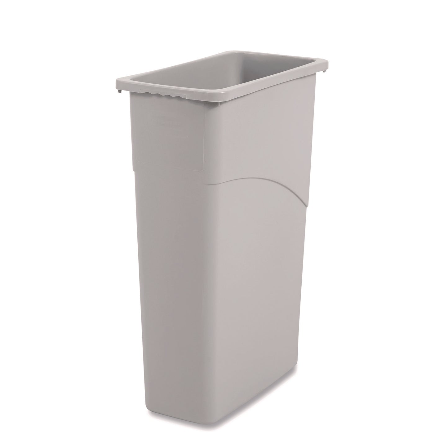 Boardwalk Slim Waste Container, 23 gal, Plastic, Gray (23GLSJGRA)