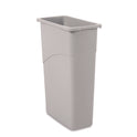 Boardwalk Slim Waste Container, 23 gal, Plastic, Gray (23GLSJGRA)