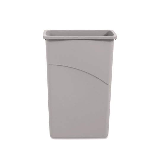 Boardwalk Slim Waste Container, 23 gal, Plastic, Gray (23GLSJGRA)