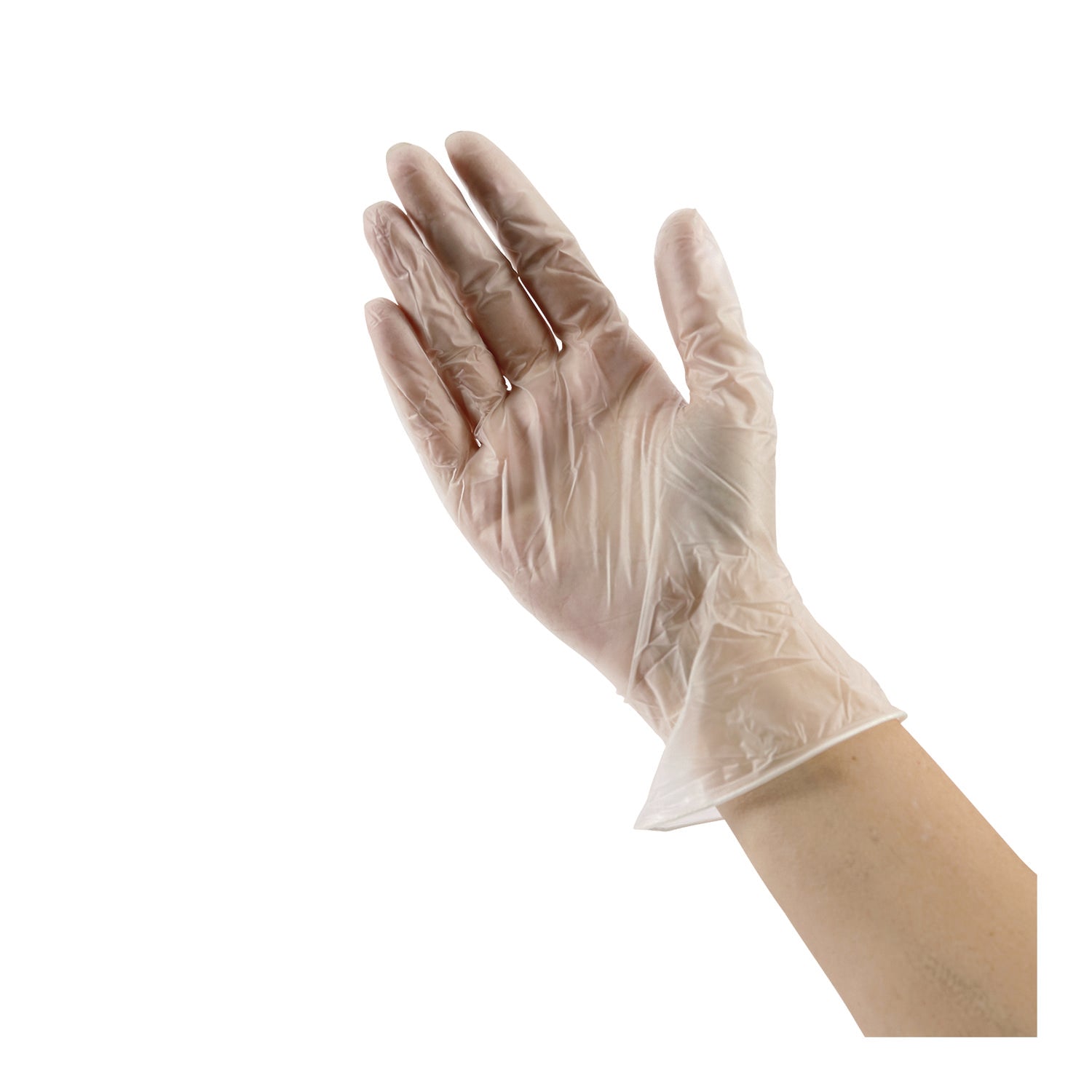 Boardwalk Exam Vinyl Gloves, Powder/Latex-Free, 3 3/5 mil, Clear, Small, 100/Box (361SBX)