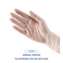 Boardwalk General Purpose Vinyl Gloves, Powder/Latex-Free, 2.6 mil, Large, Clear, 100/Box, 10 Boxes/Carton (365LCT)