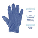 Boardwalk Disposable General-Purpose Nitrile Gloves, Large, Blue, 4 mil, 100/Box (380LBXA)