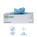 Boardwalk Disposable Examination Nitrile Gloves, Small, Blue, 5 mil, 100/Box (382SBXA)