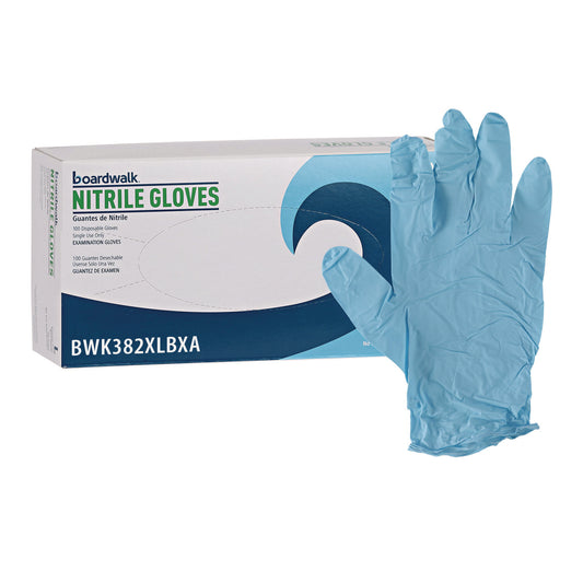 Boardwalk Disposable Examination Nitrile Gloves, X-Large, Blue, 5 mil, 100/Box (382XLBXA)