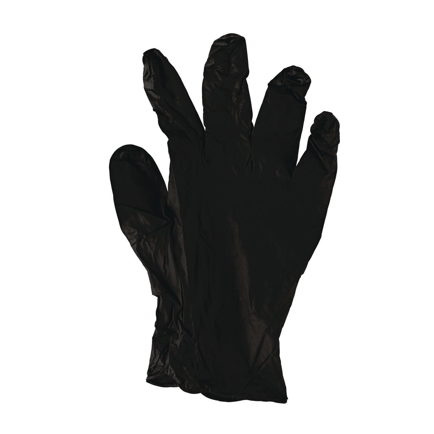 Boardwalk Disposable General-Purpose Powder-Free Nitrile Gloves, Large, Black, 4.4 mil, 100/Box (396LBXA)