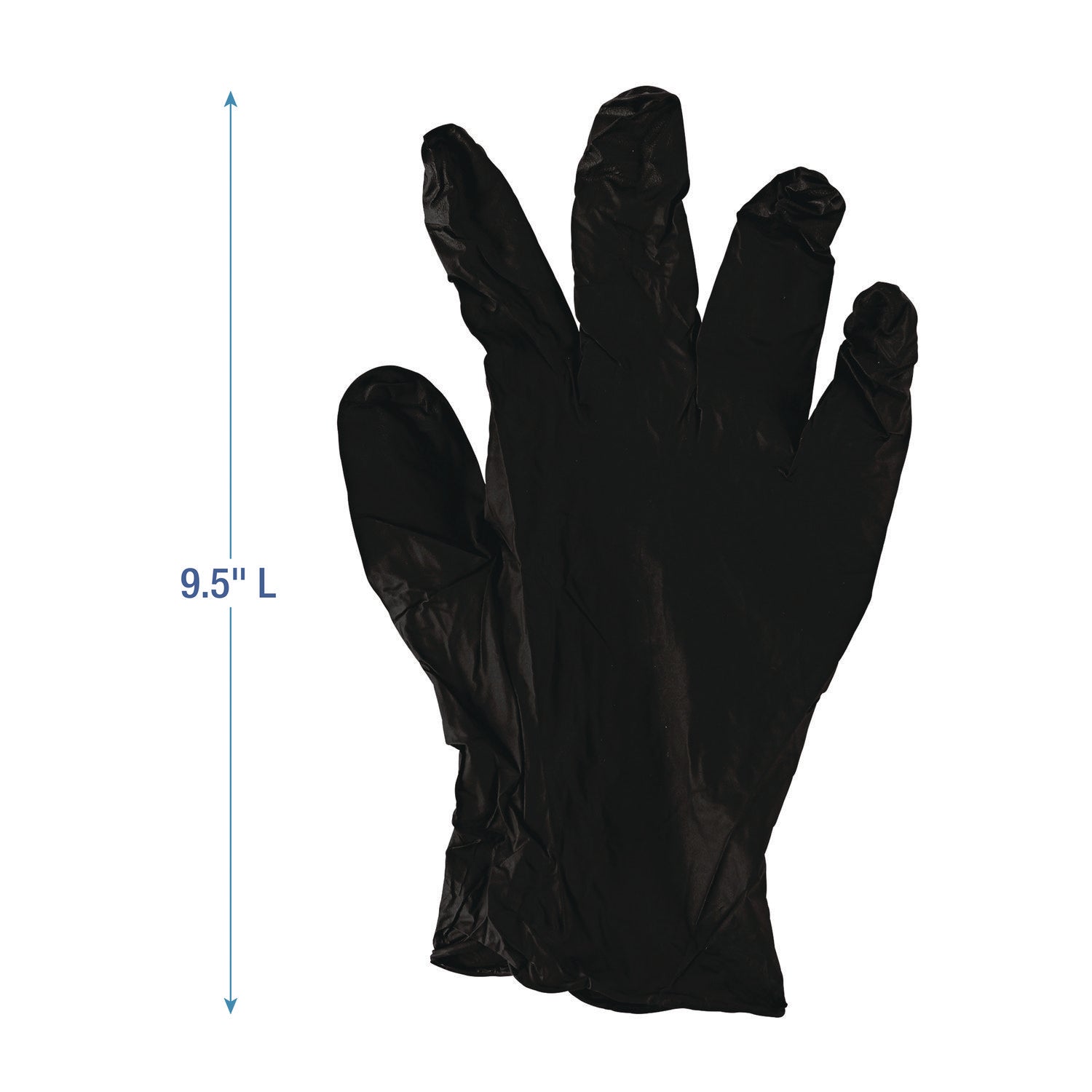 Boardwalk Disposable General-Purpose Powder-Free Nitrile Gloves, Large, Black, 4.4 mil, 100/Box (396LBXA)