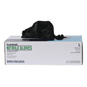 Boardwalk Disposable General-Purpose Powder-Free Nitrile Gloves, Large, Black, 4.4 mil, 100/Box (396LBXA)