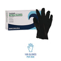 Boardwalk Disposable General-Purpose Powder-Free Nitrile Gloves, Large, Black, 4.4 mil, 100/Box (396LBXA)