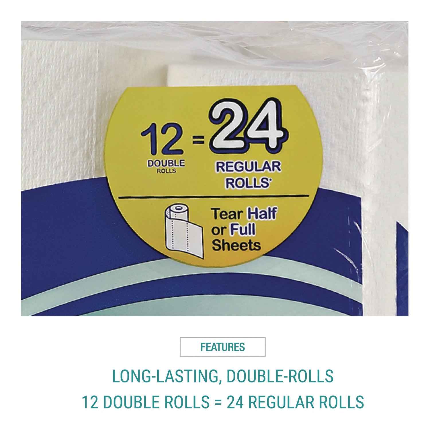 Windsoft Premium Kitchen Roll Towels, 2-Ply, 11 x 6, White, 110/Roll, 12 Rolls/Carton (12216)