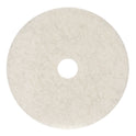 Boardwalk Natural Burnishing Floor Pads, 24" Diameter, White, 5/Carton (4024NAT)