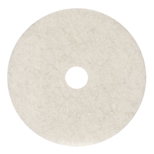 Boardwalk Natural Burnishing Floor Pads, 24" Diameter, White, 5/Carton (4024NAT)