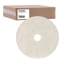 Boardwalk Natural Burnishing Floor Pads, 24" Diameter, White, 5/Carton (4024NAT)