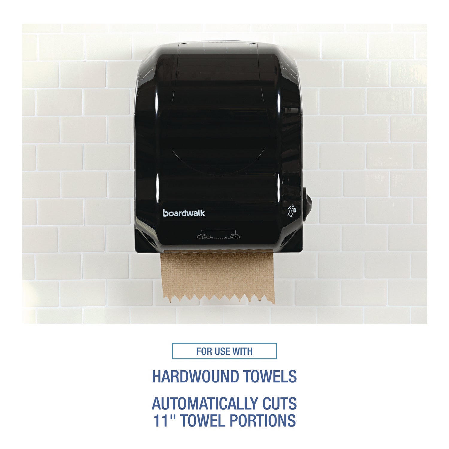 Boardwalk Hands Free Mechanical Towel Dispenser, 13.25 x 10.25 x 16.25, Black (1501)