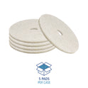 Boardwalk Natural Burnishing Floor Pads, 27" Diameter, White, 5/Carton (4027NAT)