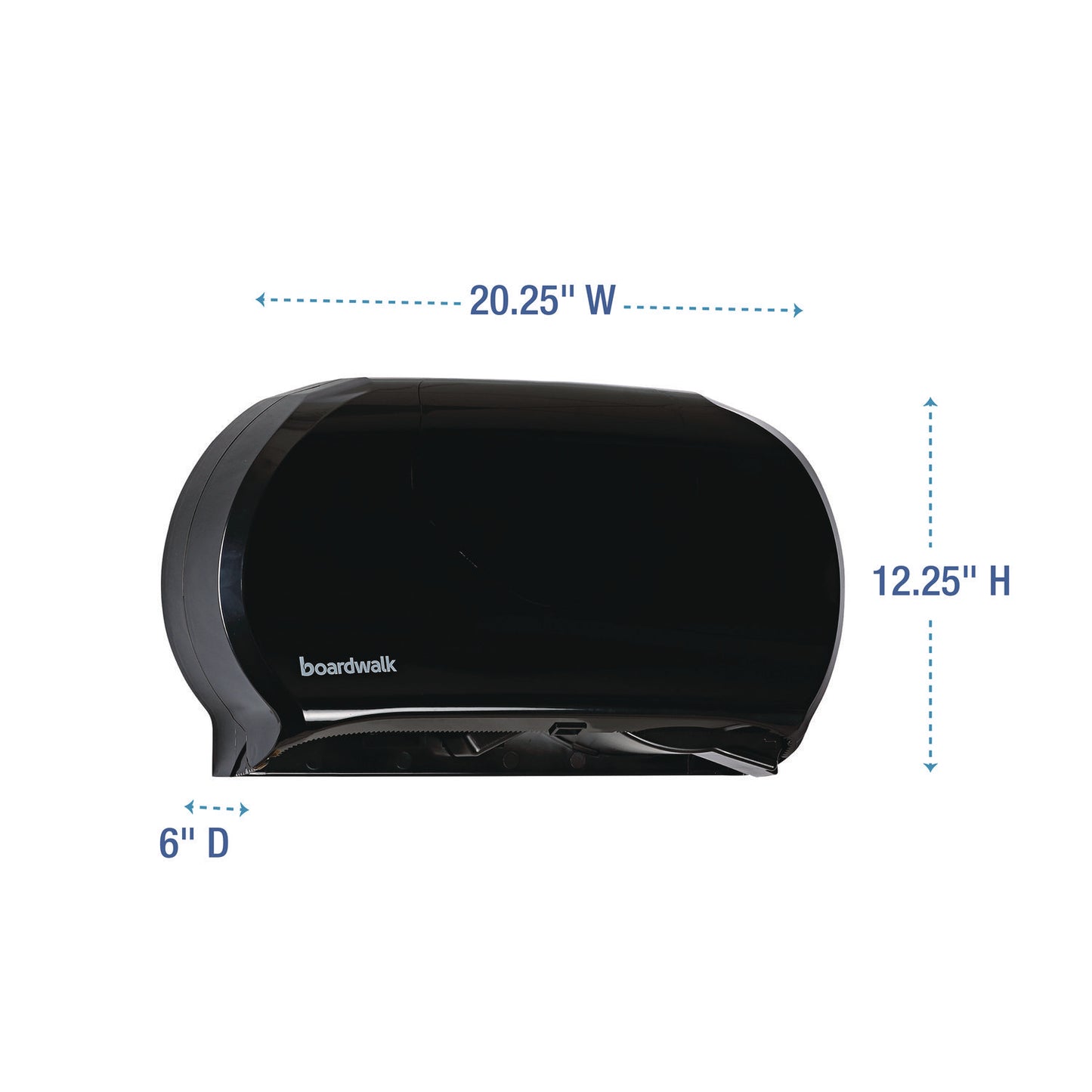 Boardwalk Jumbo Twin Toilet Tissue Dispenser, 20.25 x 6 x 12.25, Black (1529)