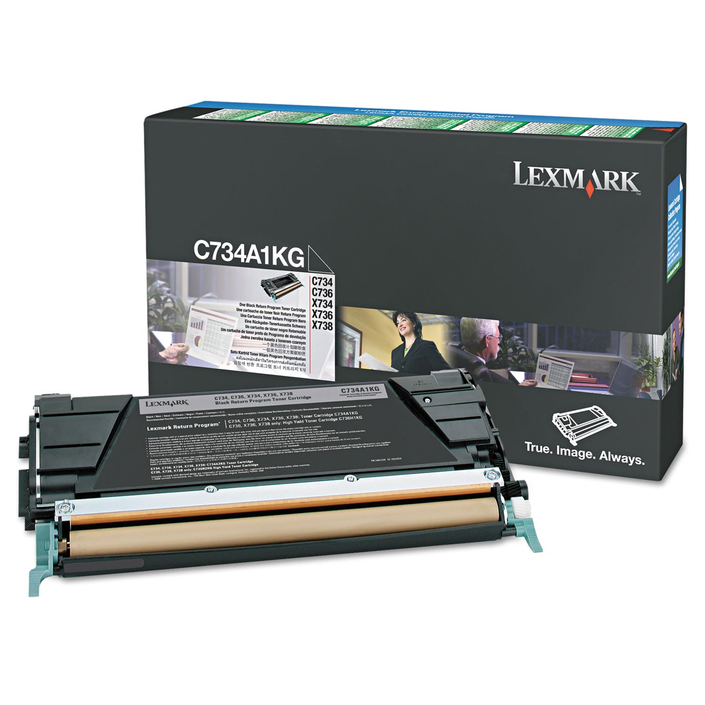 Lexmark X746H1KG Return Program High-Yield Toner, 12,000 Page-Yield, Black
