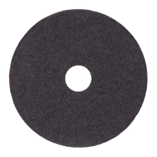 Boardwalk Stripping Floor Pads, 12" Diameter, Black, 5/Carton (4012BLA)