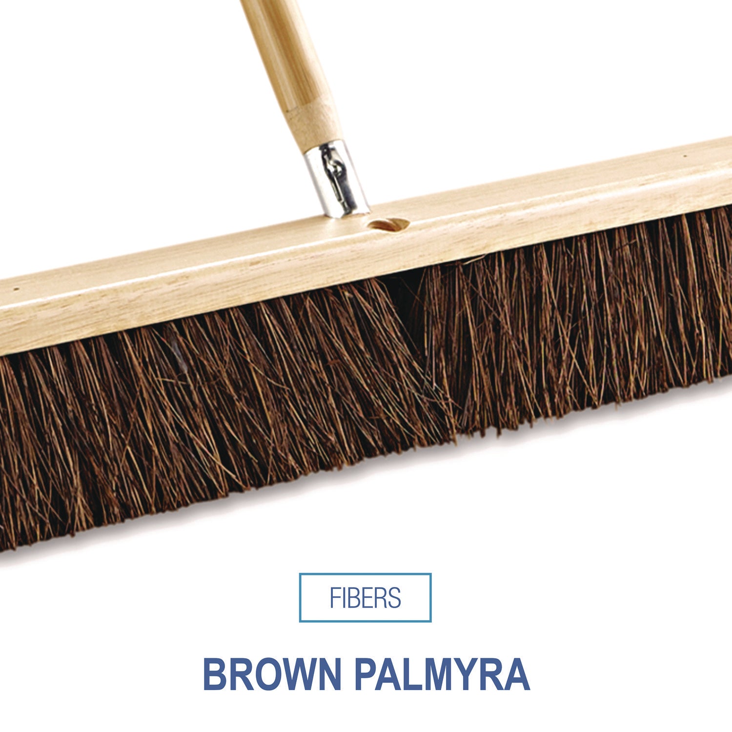 Boardwalk Floor Brush Head, 3.25" Brown Palmyra Fiber Bristles, 36" Brush (20136)