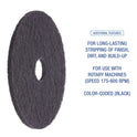 Boardwalk Stripping Floor Pads, 14" Diameter, Black, 5/Carton (4014BLA)