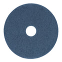 Boardwalk Scrubbing Floor Pads, 14" Diameter, Blue, 5/Carton (4014BLU)