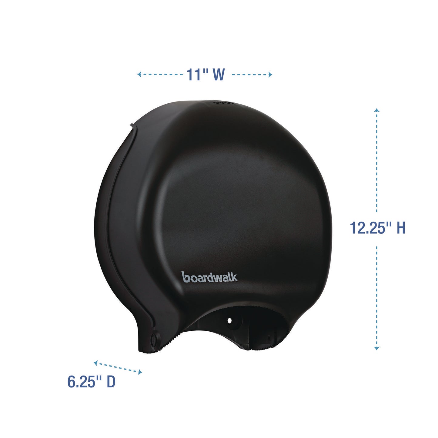 Boardwalk Single Jumbo Toilet Tissue Dispenser, 11 x 6.25 x 12.25, Black (1519)