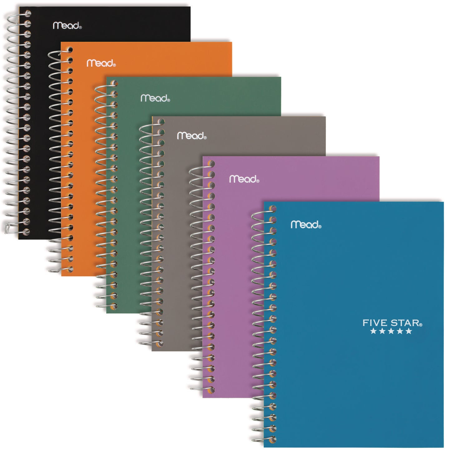 Five Star Wirebound Notebook, 1-Subject, Medium/College Rule, Randomly Assorted Cover Color (80) 7.5 x 5.5 Sheets (450048)