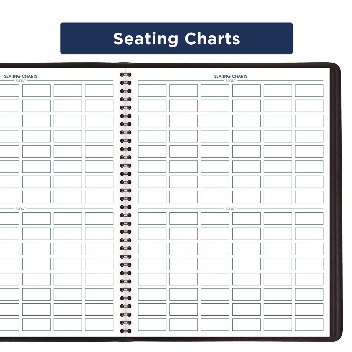 AT-A-GLANCE Undated Class Record Book, Nine to 10 Week Term: Two-Page Spread (35 Students), 10.88 x 8.25, Black Cover (8015005)