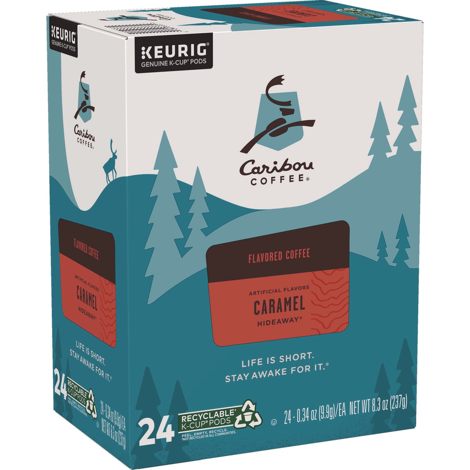 Caribou Coffee Caramel Hideaway K-Cups, Mild Roast, 24/Box (6996)