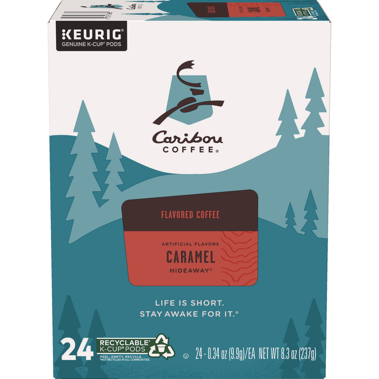 Caribou Coffee Caramel Hideaway K-Cups, Mild Roast, 24/Box (6996)