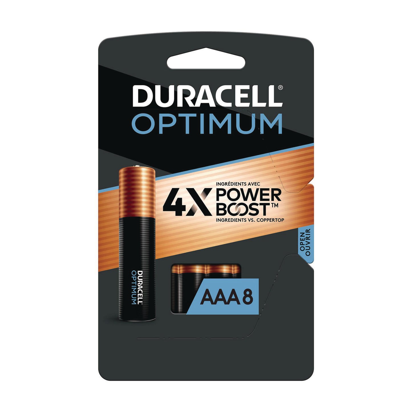 Duracell Optimum Alkaline AAA Batteries, 8/Pack (OPT2400B8PRT)