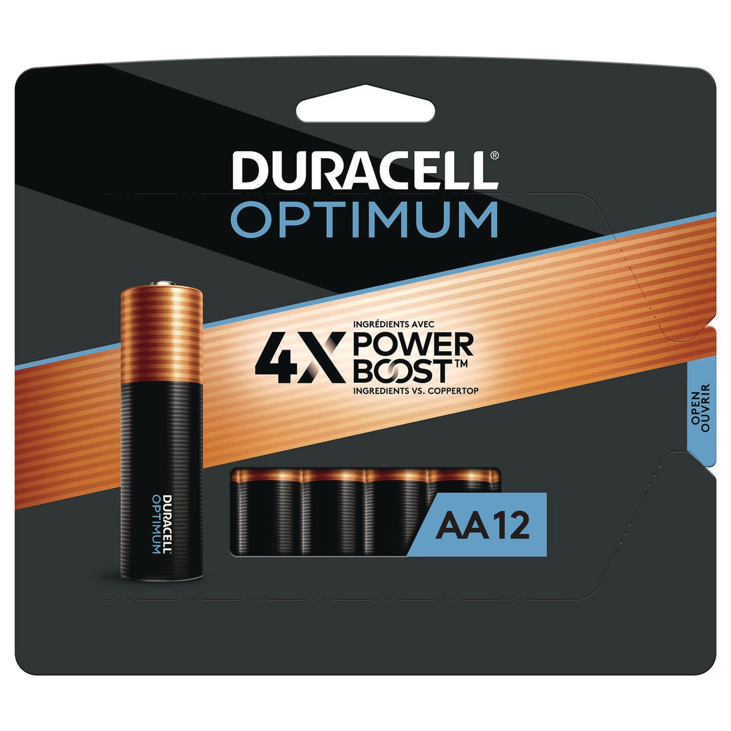 Duracell Optimum Alkaline AA Batteries, 12/Pack (OPT1500B12PR)