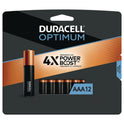 Duracell Optimum Alkaline AAA Batteries, 12/Pack (OPT2400B12PR)