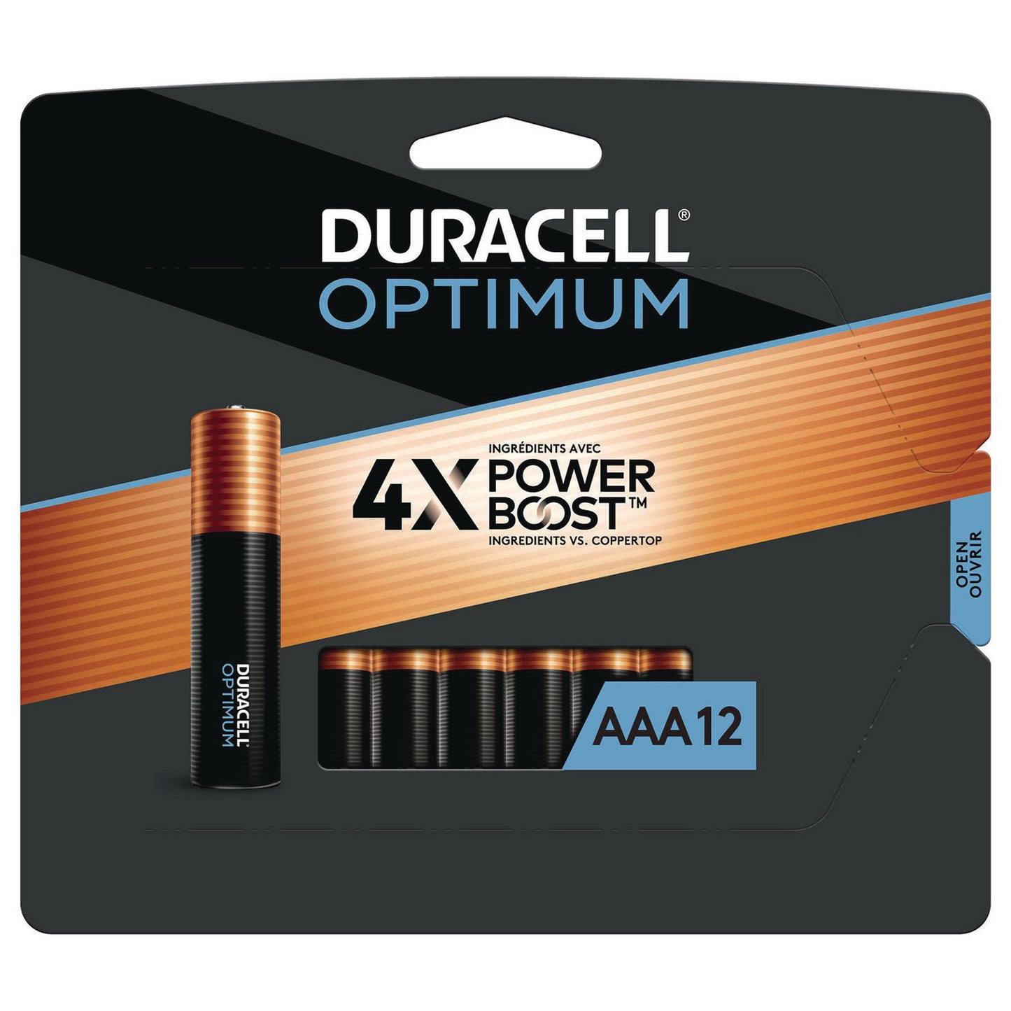 Duracell Optimum Alkaline AAA Batteries, 12/Pack (OPT2400B12PR)