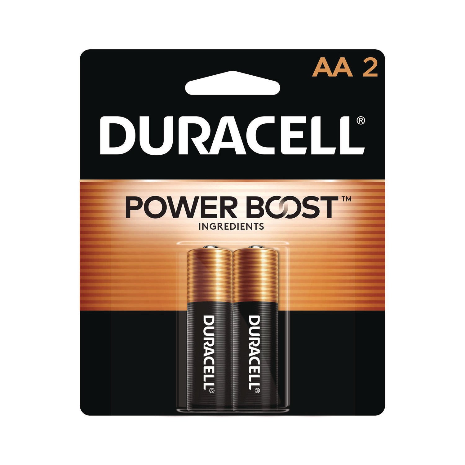 Duracell Power Boost CopperTop Alkaline AA Batteries, 2/Pack (MN1500B2Z)