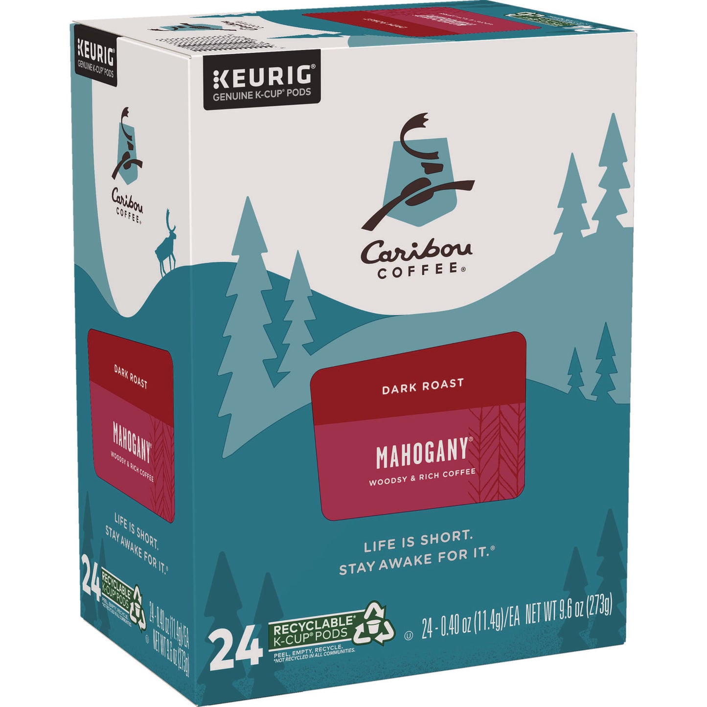 Caribou Coffee Mahogany Coffee K-Cups, 24/ Box (6990)