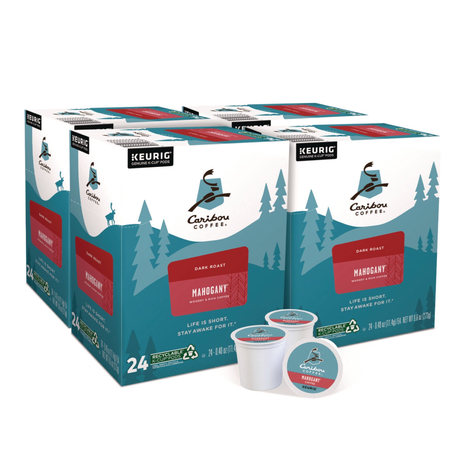 Caribou Coffee Mahogany Coffee K-Cups, 96/Carton (6990CT)