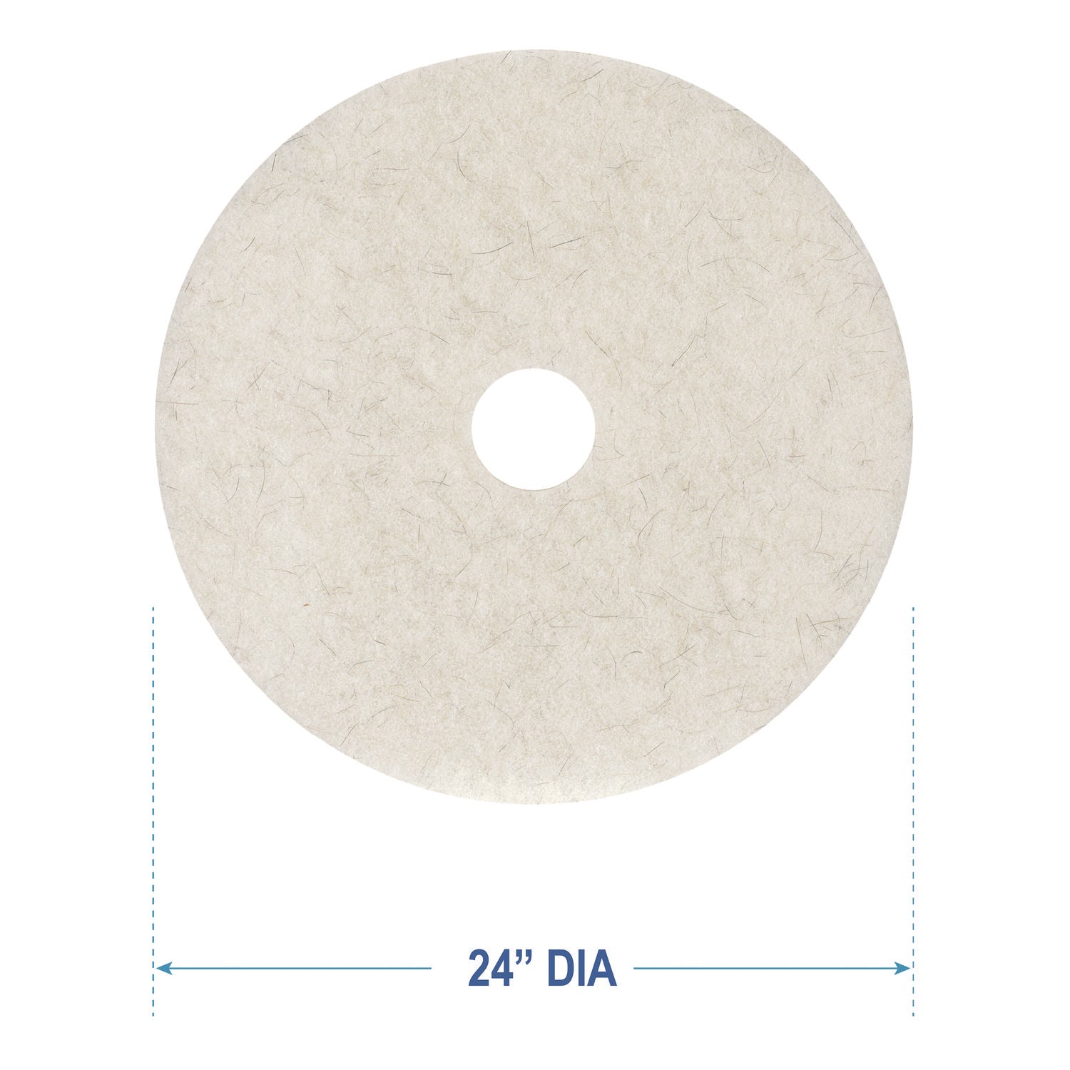 Boardwalk Natural Burnishing Floor Pads, 24" Diameter, White, 5/Carton (4024NAT)