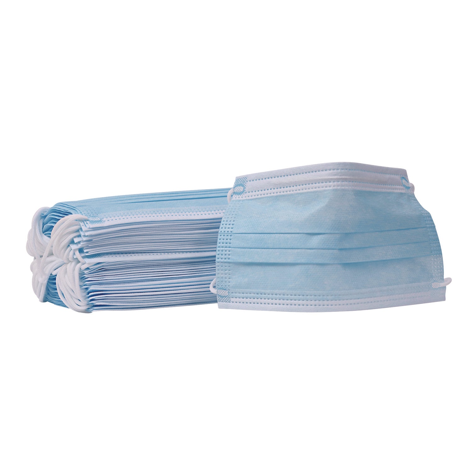 Boardwalk Three-Ply General Use Face Mask, Blue, 50/Box (MS2000BX)