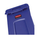 Rubbermaid Commercial Slim Jim Plastic Recycling Container with Venting Channels, 23 gal, Plastic, Blue (354007BE)