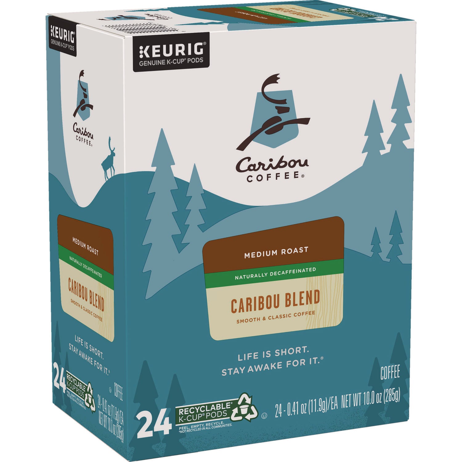 Caribou Coffee Caribou Blend Decaf Coffee K-Cups, 24/Box (6995)