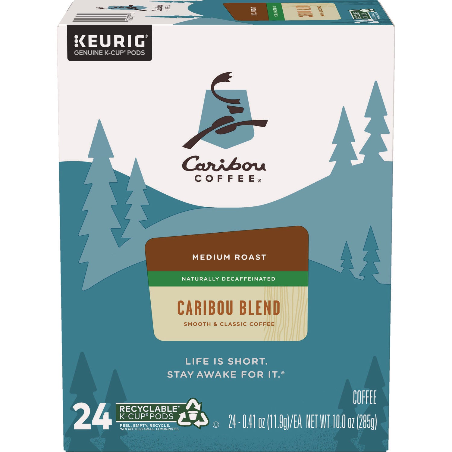Caribou Coffee Caribou Blend Decaf Coffee K-Cups, 24/Box (6995)