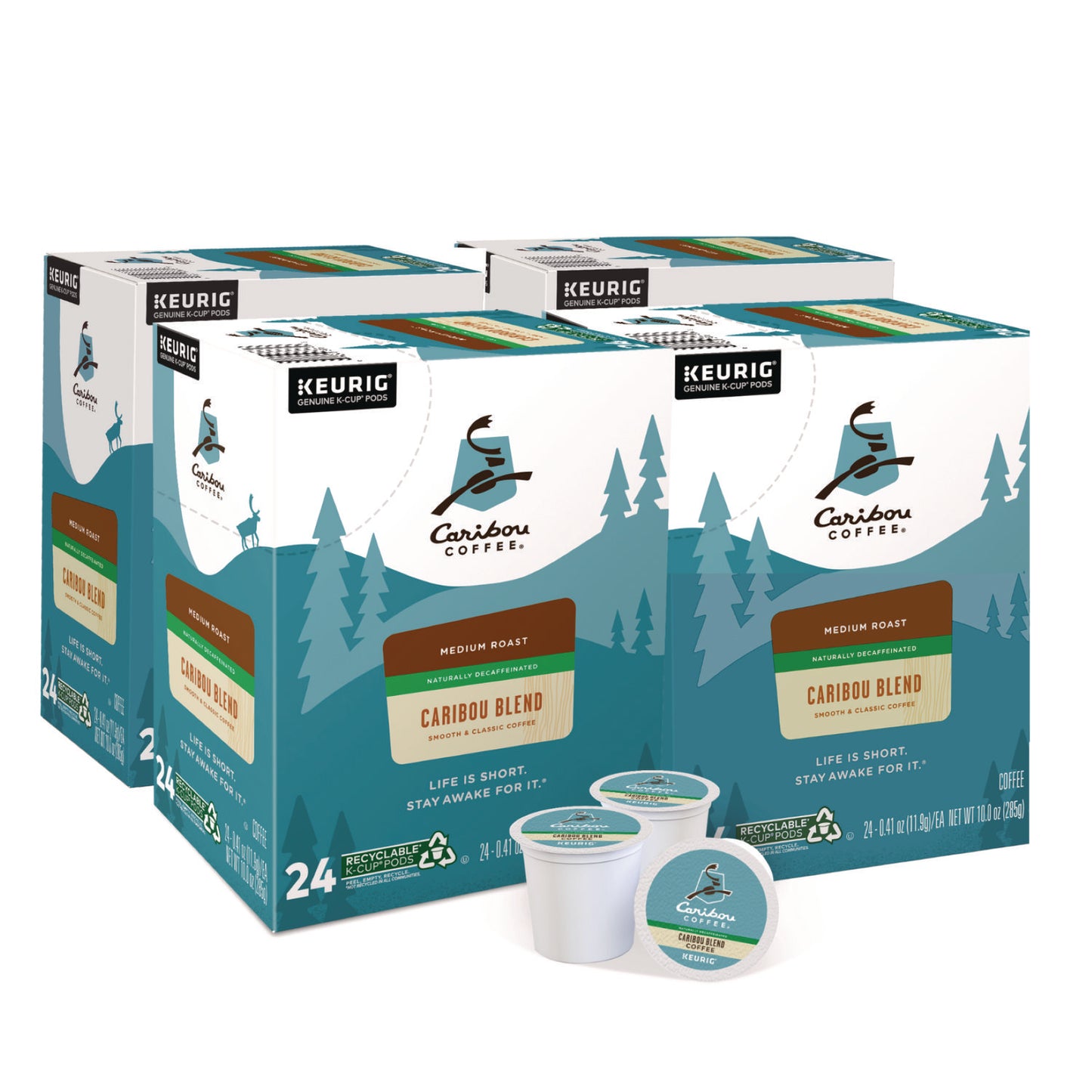 Caribou Coffee Caribou Blend Decaf Coffee K-Cups, 96/Carton (6995CT)
