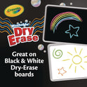Crayola Washable Dry Erase Crayons w/E-Z Erase Cloth, Assorted Bright Colors, 8/Box (985202)