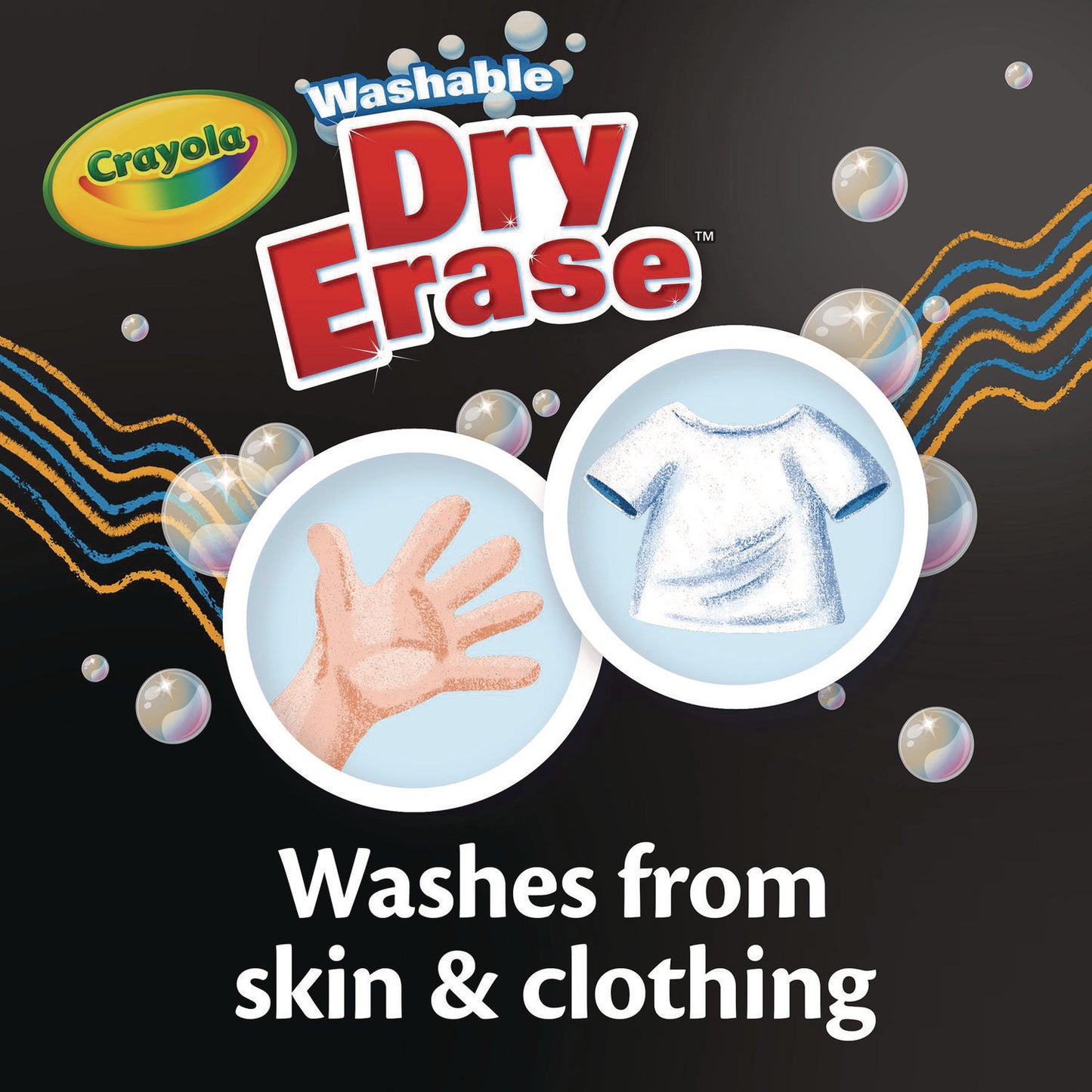 Crayola Washable Dry Erase Crayons w/E-Z Erase Cloth, Assorted Bright Colors, 8/Box (985202)